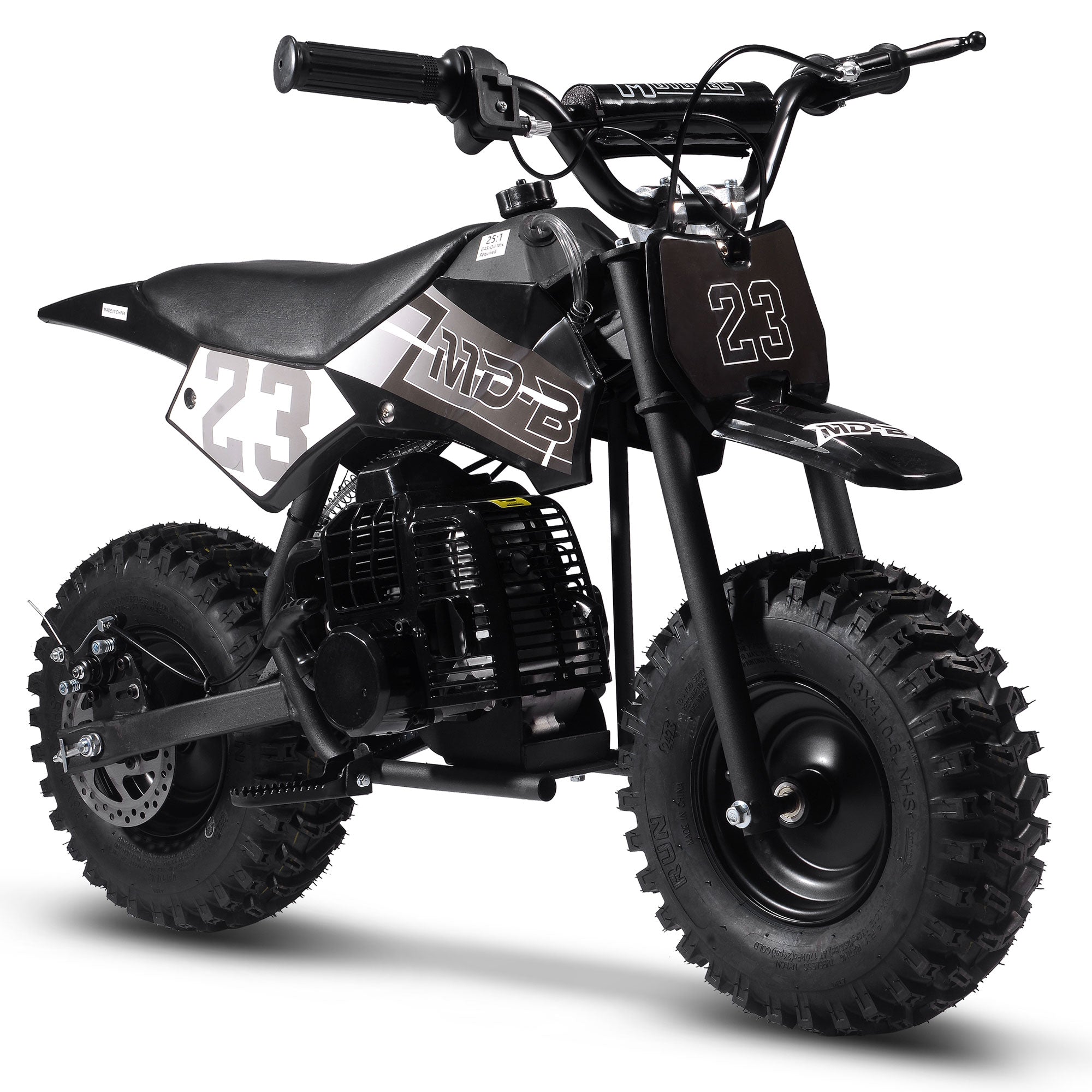MotoTec Big Supermoto 50cc 2-Stroke Kids Dirt Bike Black
