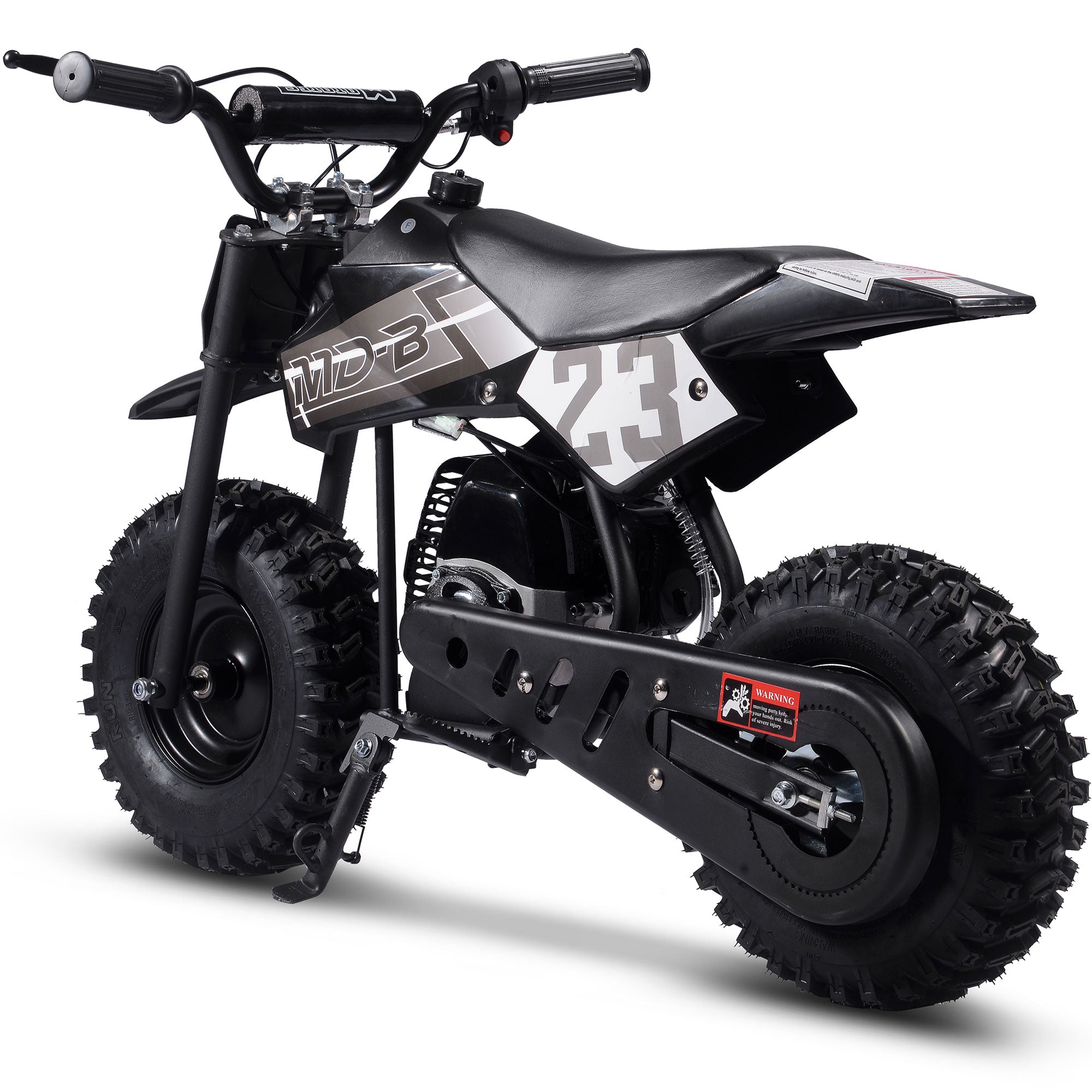 MotoTec Big Supermoto 50cc 2-Stroke Kids Dirt Bike Black