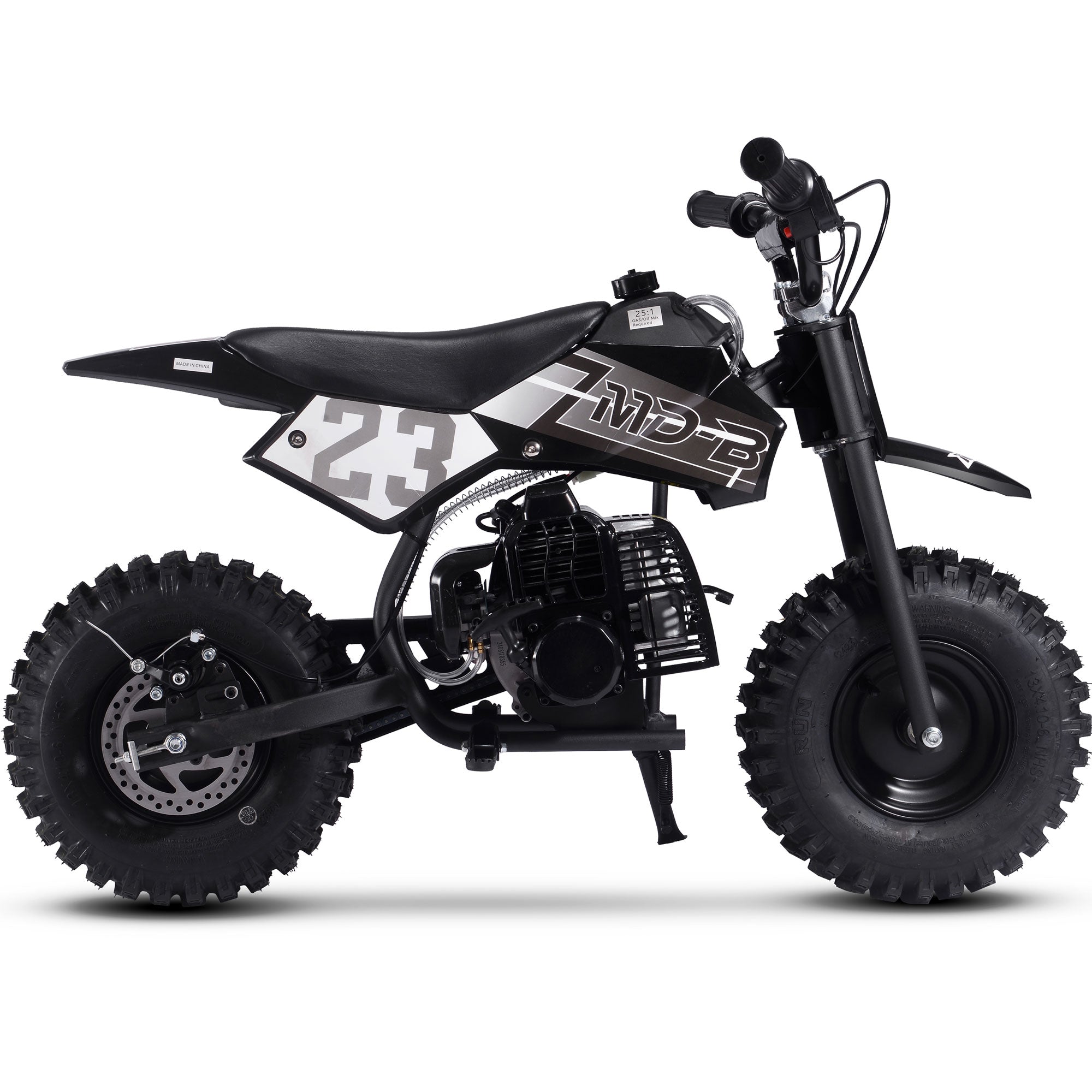 MotoTec Big Supermoto 50cc 2-Stroke Kids Dirt Bike Black