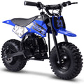 MotoTec Big Supermoto 50cc 2-Stroke Kids Dirt Bike Blue
