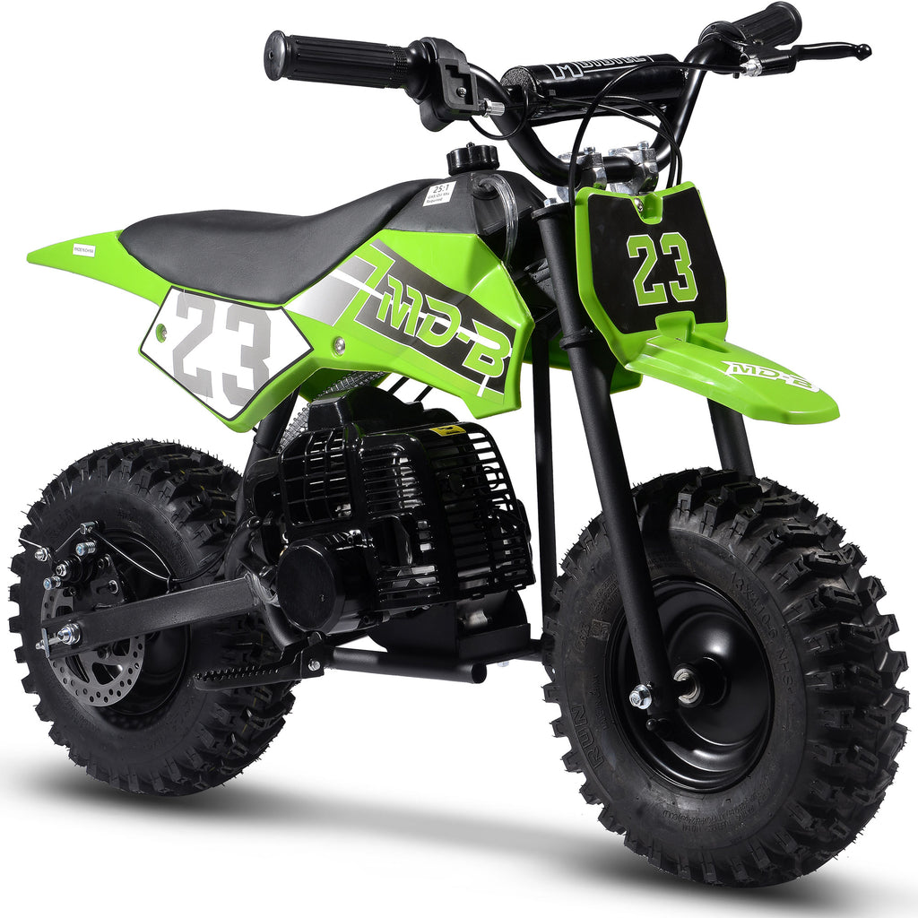 MotoTec Big Supermoto 50cc 2-Stroke Kids Dirt Bike Green