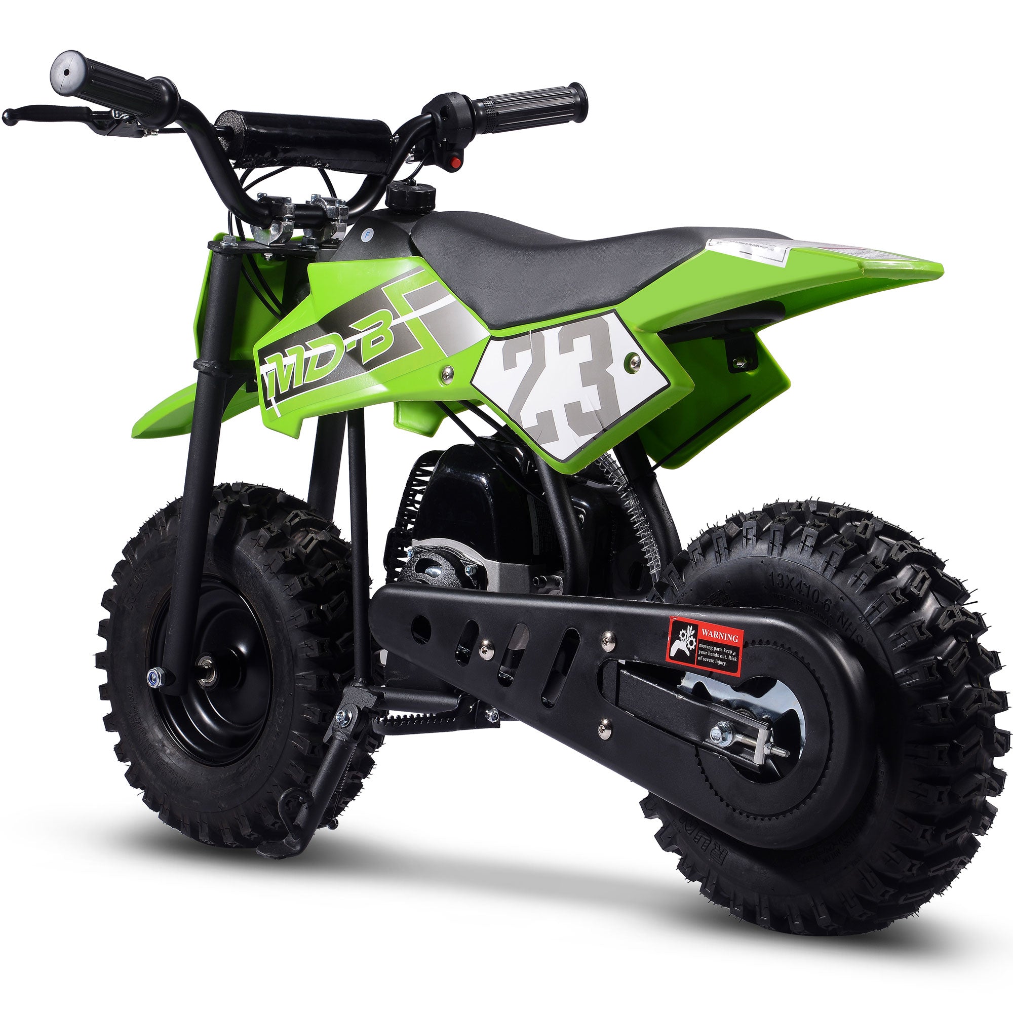 MotoTec Big Supermoto 50cc 2-Stroke Kids Dirt Bike Green