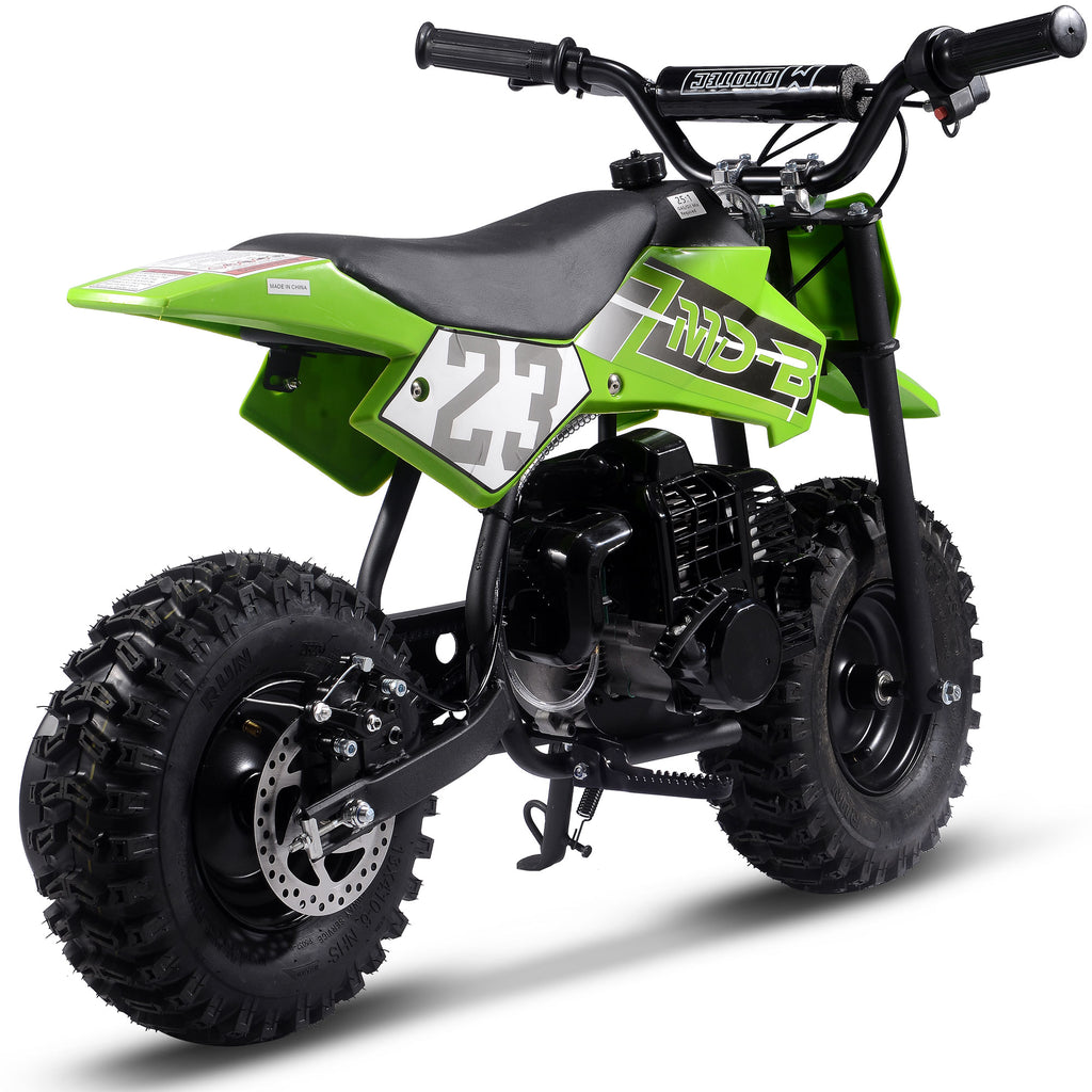 MotoTec Big Supermoto 50cc 2-Stroke Kids Dirt Bike Green