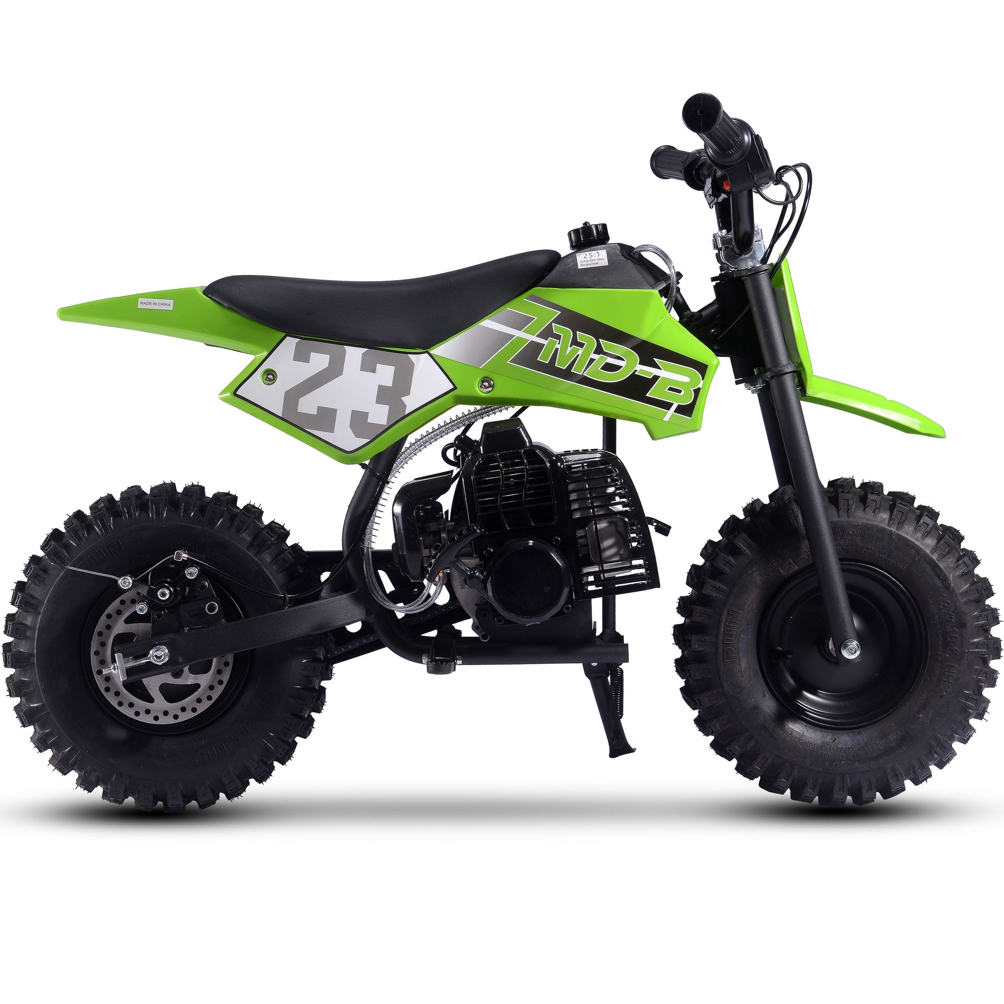 MotoTec Big Supermoto 50cc 2-Stroke Kids Dirt Bike Green