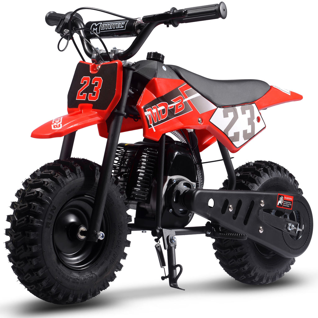 MotoTec Big Supermoto 50cc 2-Stroke Kids Dirt Bike Red