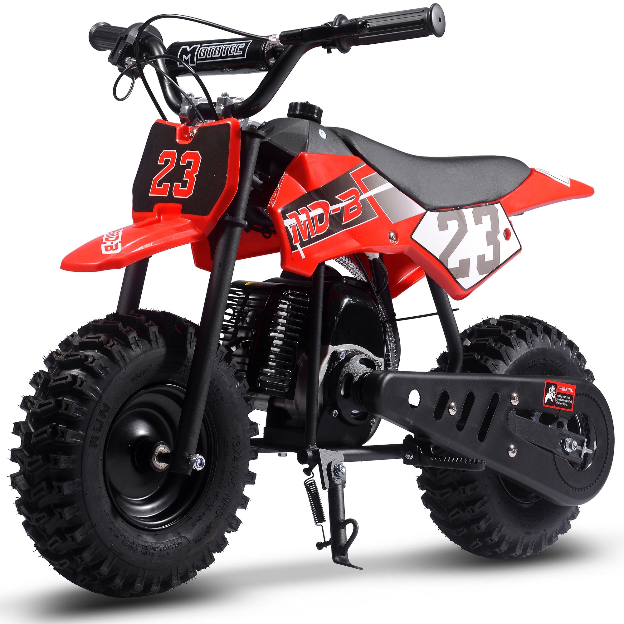 MotoTec Big Supermoto 50cc 2-Stroke Kids Dirt Bike Red