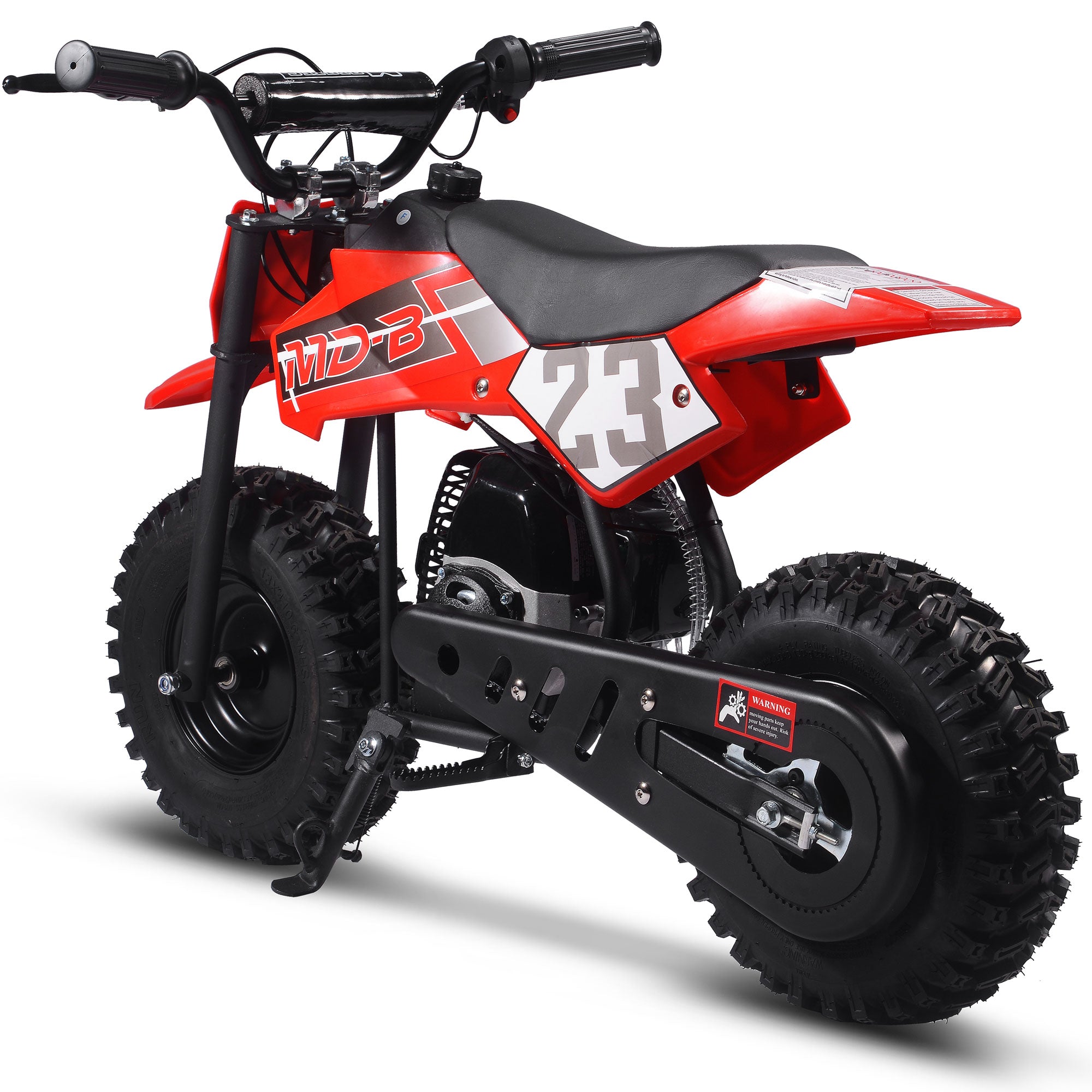 MotoTec Supermoto 50cc 2-Stroke Kids Dirt Bike Red