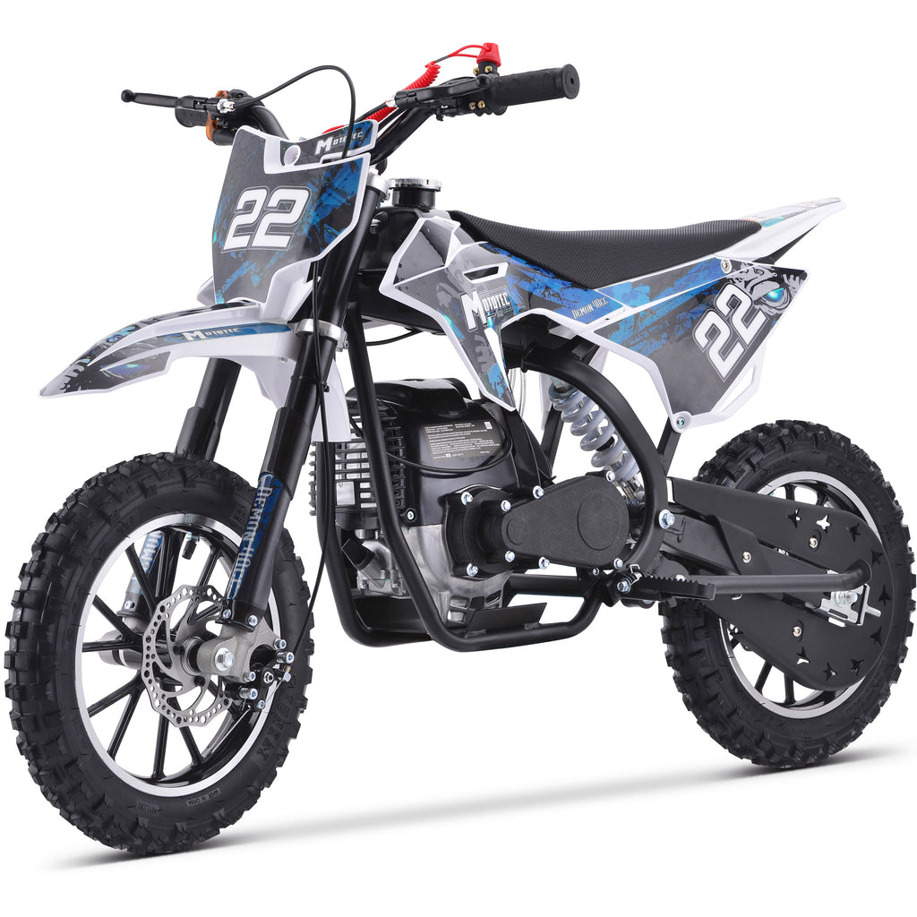 MotoTec Demon 40cc 4-Stroke Kids Gas Dirt Bike Blue