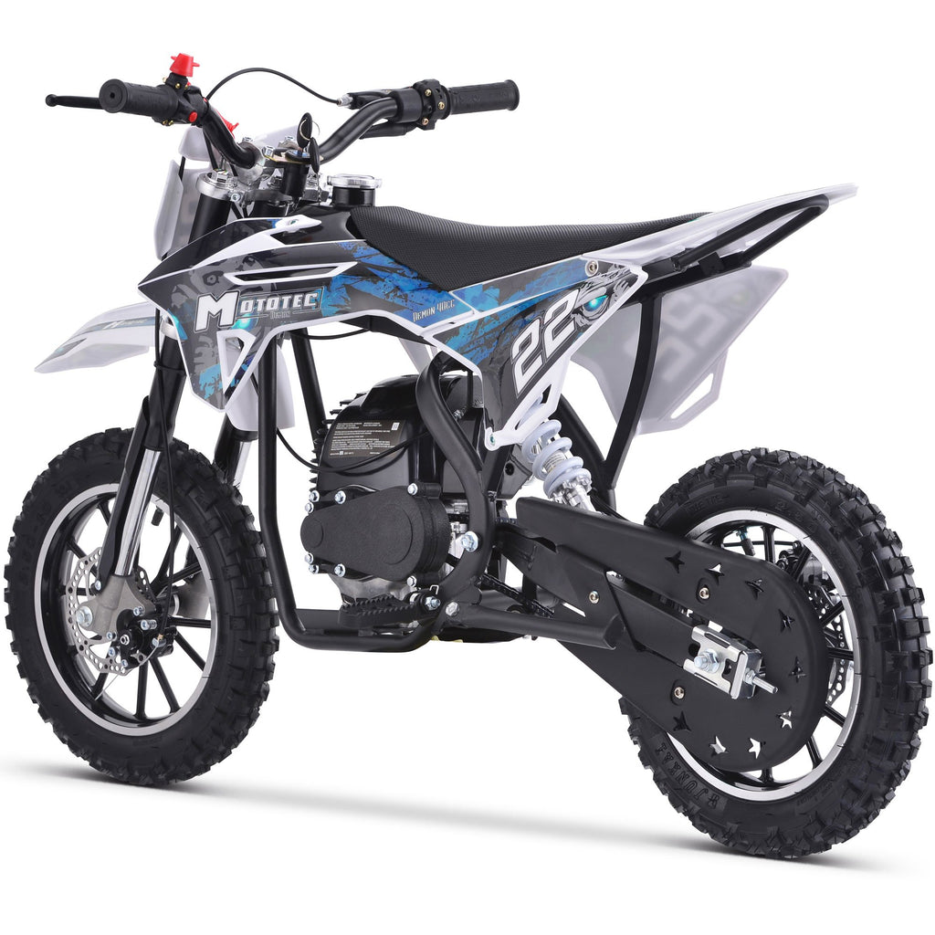 MotoTec Demon 40cc 4-Stroke Kids Gas Dirt Bike Blue