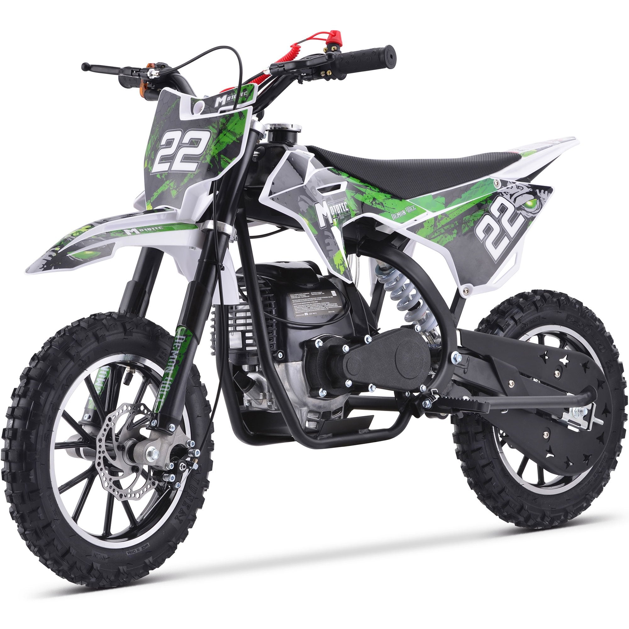MotoTec Demon 40cc 4-Stroke Kids Gas Dirt Bike Green