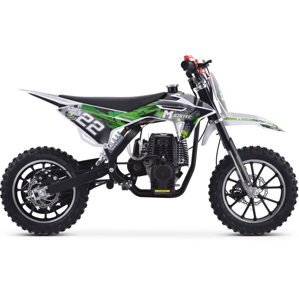 MotoTec Demon 40cc 4-Stroke Kids Gas Dirt Bike Green