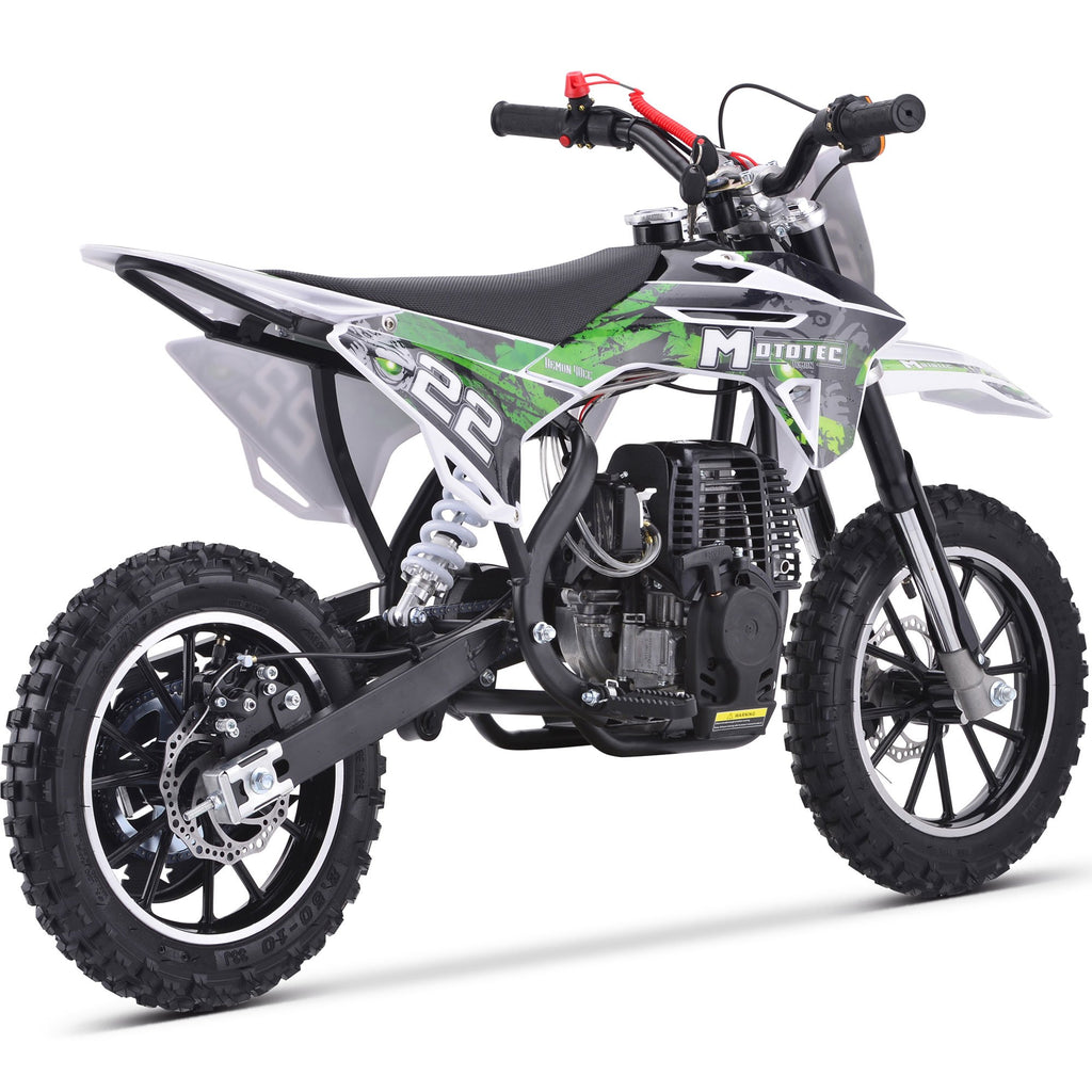 MotoTec Demon 40cc 4-Stroke Kids Gas Dirt Bike Green