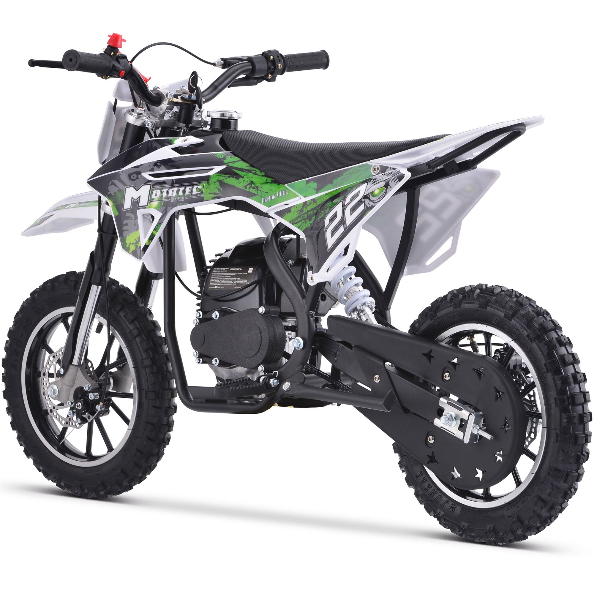 MotoTec Demon 40cc 4-Stroke Kids Gas Dirt Bike Green