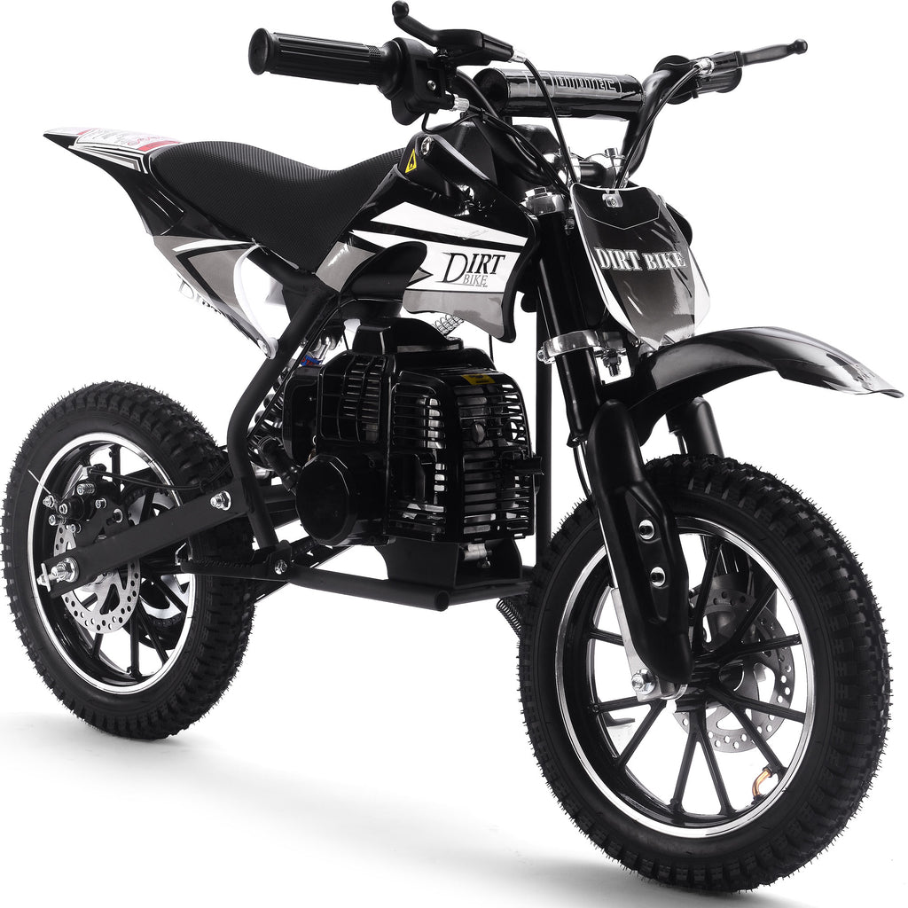 MotoTec Big Alien 50cc 2-Stroke Kids Gas Dirt Bike Black