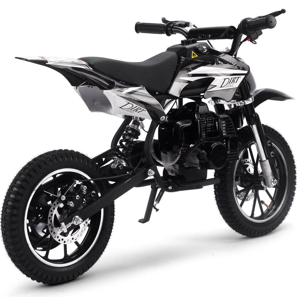 MotoTec Big Alien 50cc 2-Stroke Kids Gas Dirt Bike Black