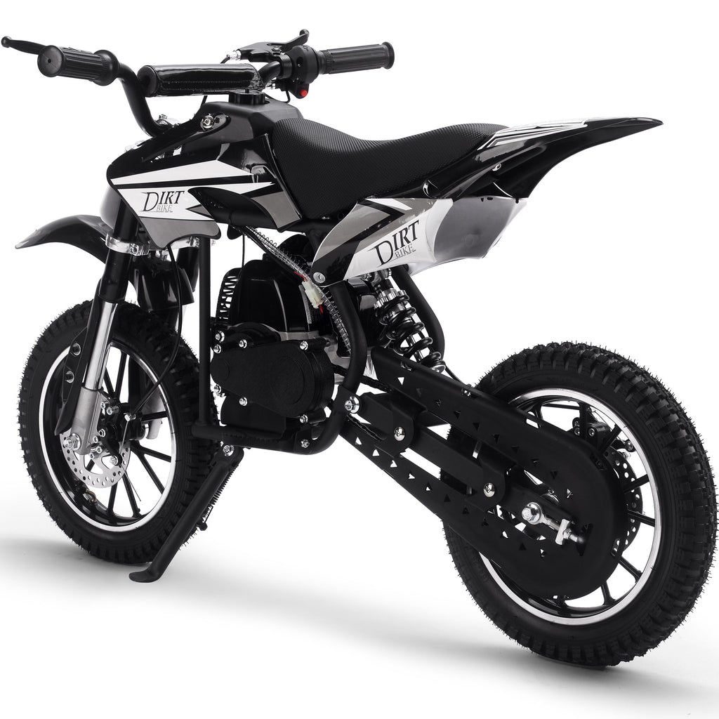 MotoTec Big Alien 50cc 2-Stroke Kids Gas Dirt Bike Black