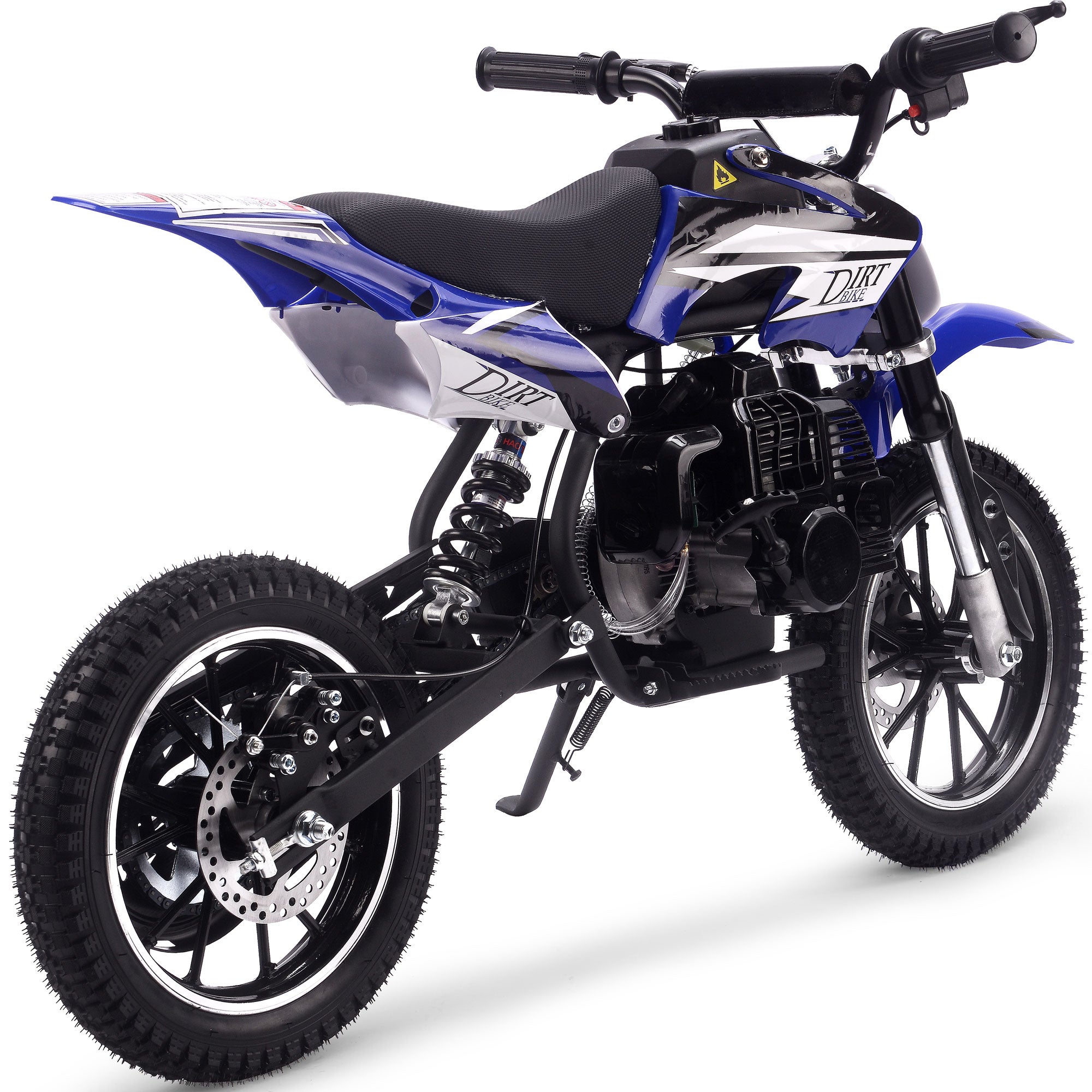 MotoTec Big Alien 50cc 2-Stroke Kids Gas Dirt Bike Blue