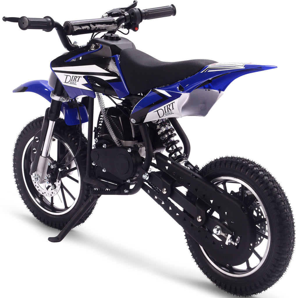 MotoTec Big Alien 50cc 2-Stroke Kids Gas Dirt Bike Blue