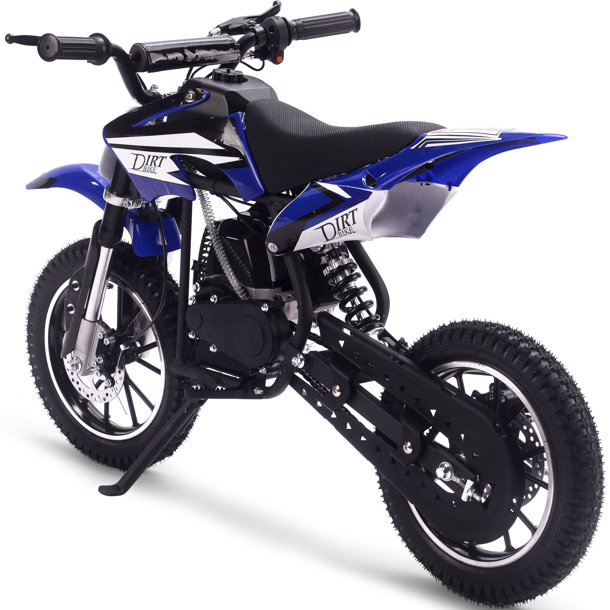 MotoTec Big Alien 50cc 2-Stroke Kids Gas Dirt Bike Blue