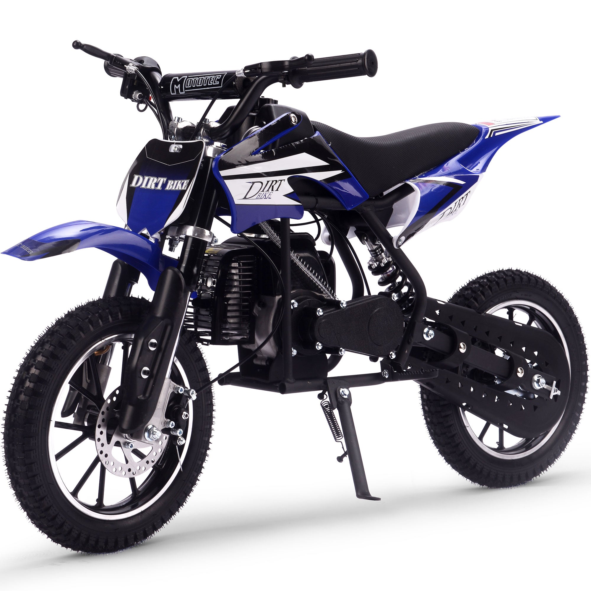 MotoTec Big Alien 50cc 2-Stroke Kids Gas Dirt Bike Blue