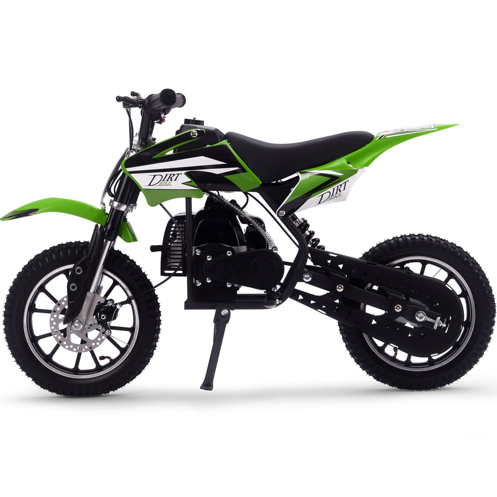 MotoTec Big Alien 50cc 2-Stroke Kids Gas Dirt Bike Green