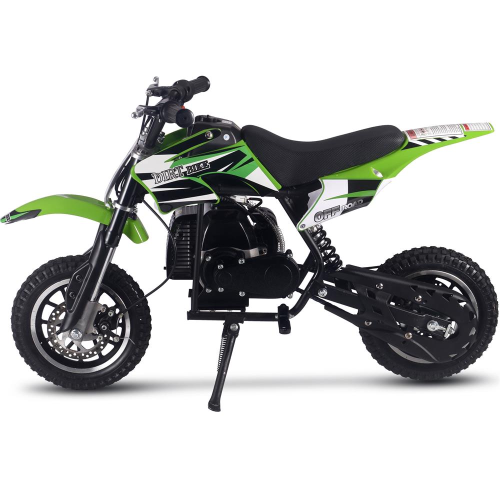 MotoTec Alien 50cc 2-Stroke Kids Gas Dirt Bike Green