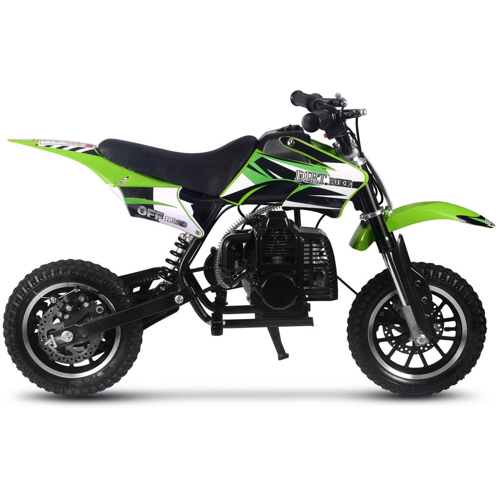 MotoTec Alien 50cc 2-Stroke Kids Gas Dirt Bike Green
