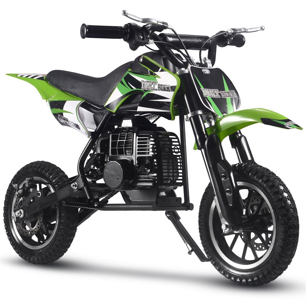 MotoTec Alien 50cc 2-Stroke Kids Gas Dirt Bike Green