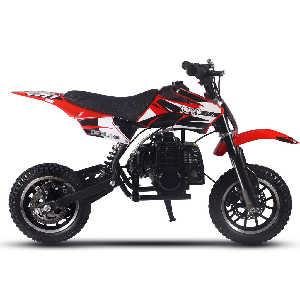 MotoTec Alien 50cc 2-Stroke Kids Gas Dirt Bike Red