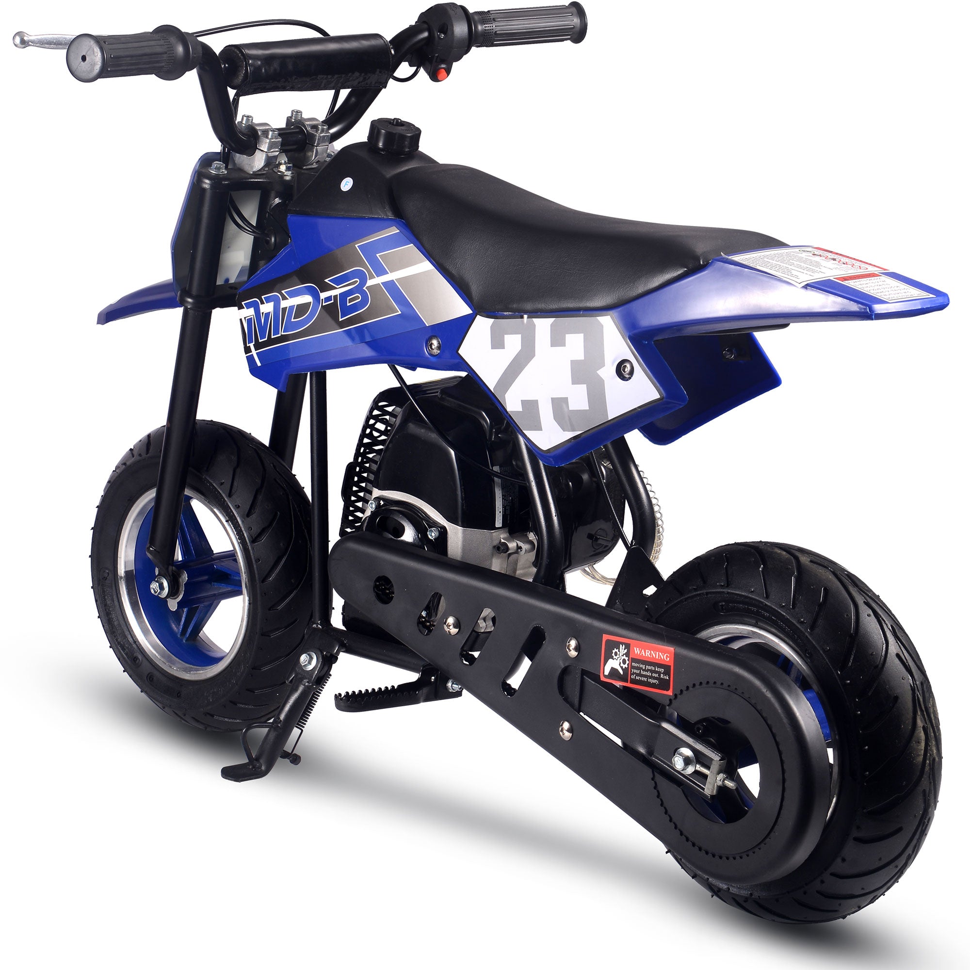 MotoTec Supermoto 50cc 2-Stroke Kids Dirt Bike Blue