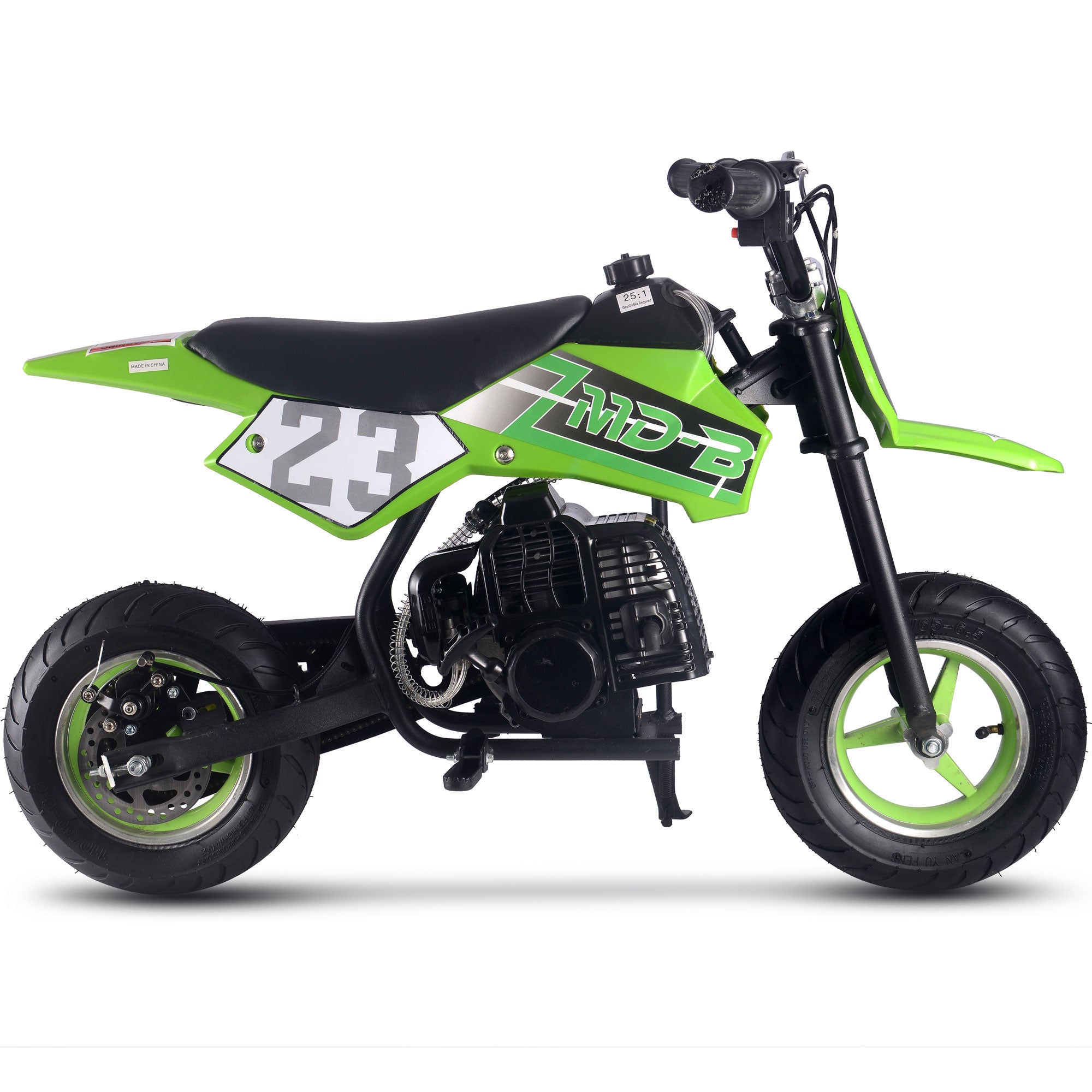 MotoTec Supermoto 50cc 2-Stroke Kids Dirt Bike Green