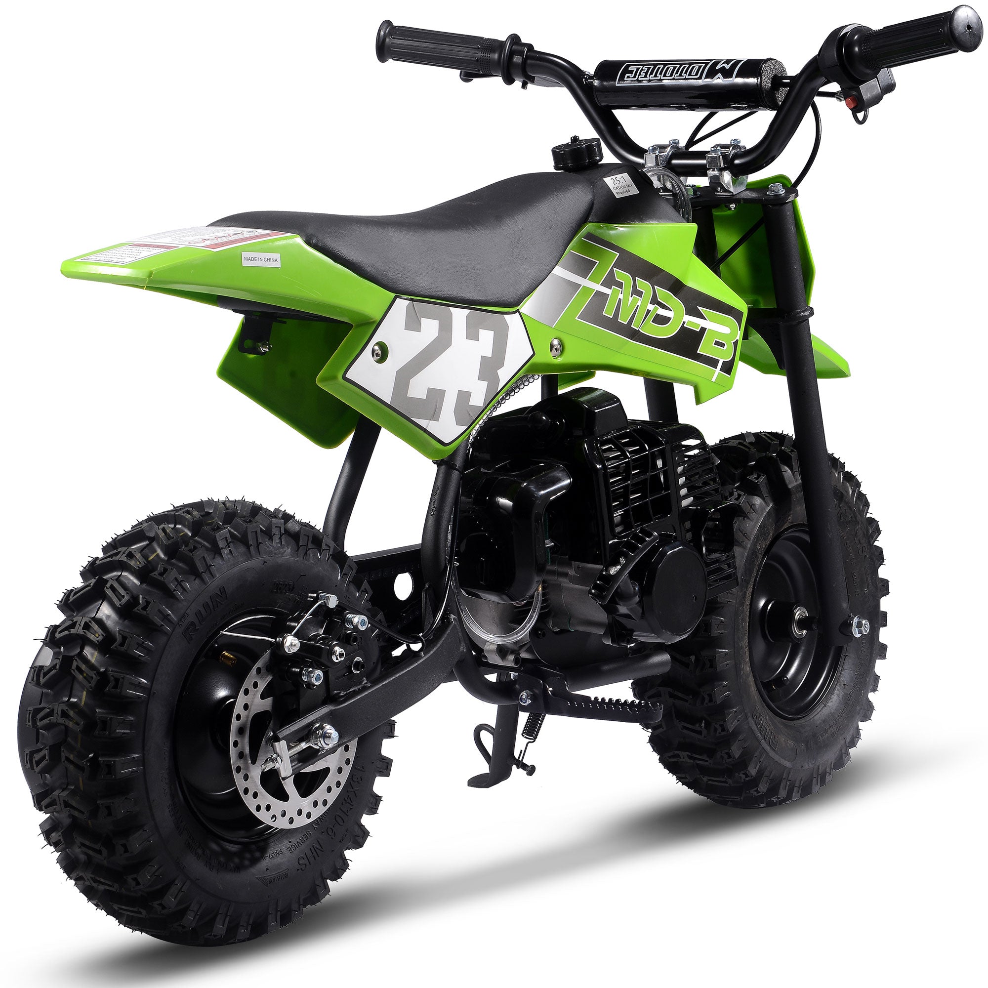 MotoTec Supermoto 50cc 2-Stroke Kids Dirt Bike Green