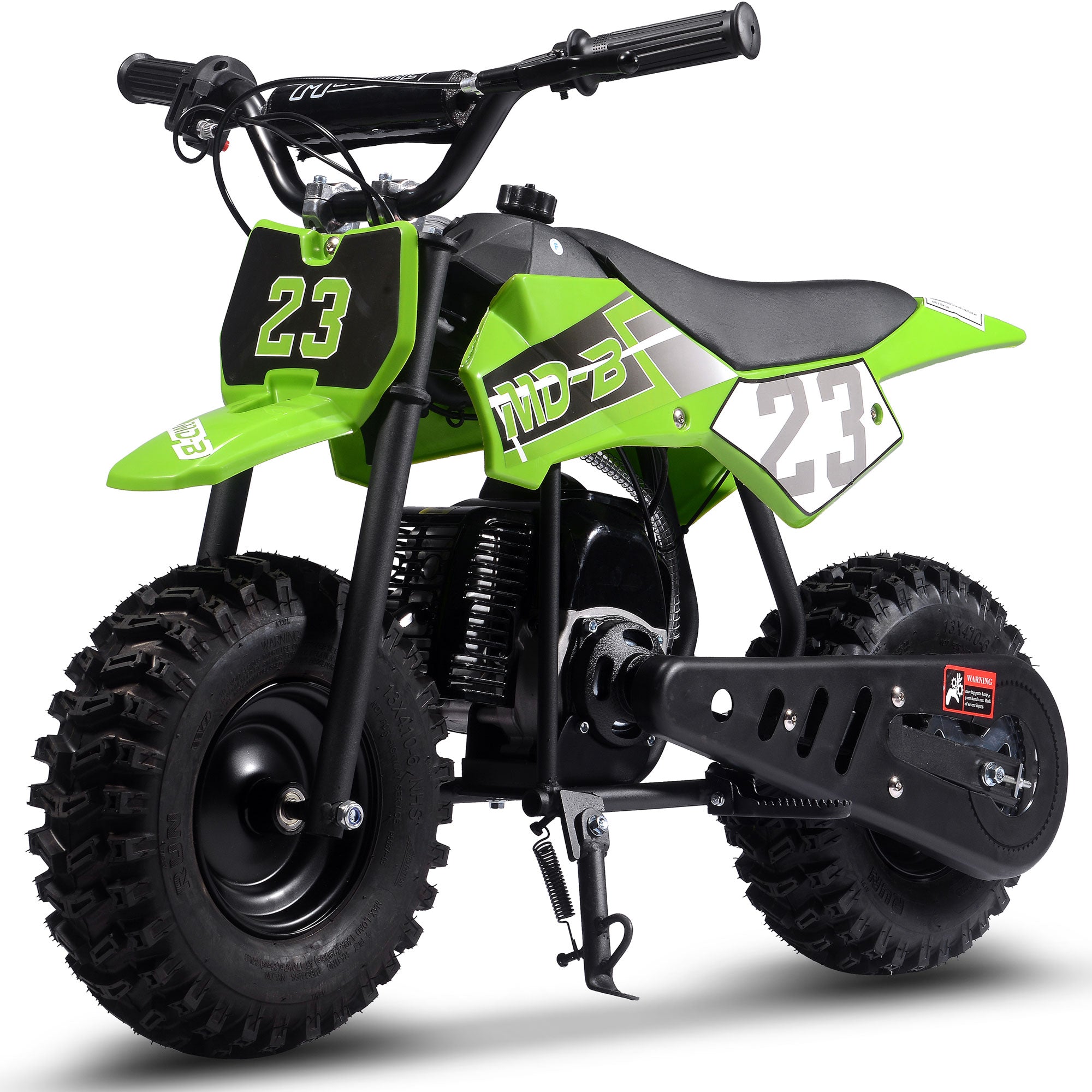 MotoTec Supermoto 50cc 2-Stroke Kids Dirt Bike Green