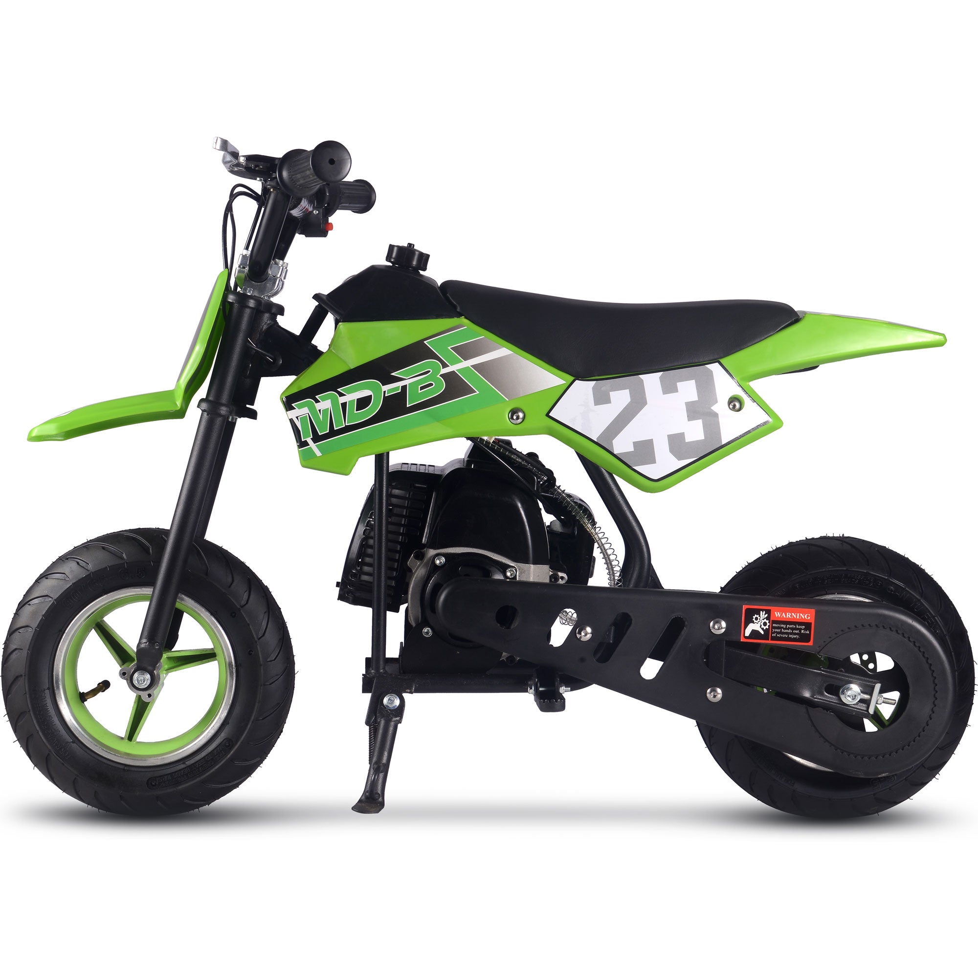 MotoTec Supermoto 50cc 2-Stroke Kids Dirt Bike Green