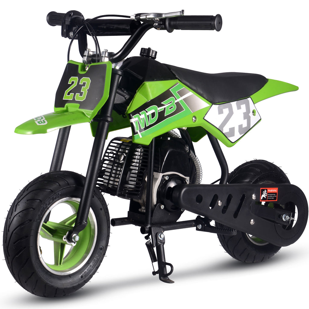 MotoTec Supermoto 50cc 2-Stroke Kids Dirt Bike Green