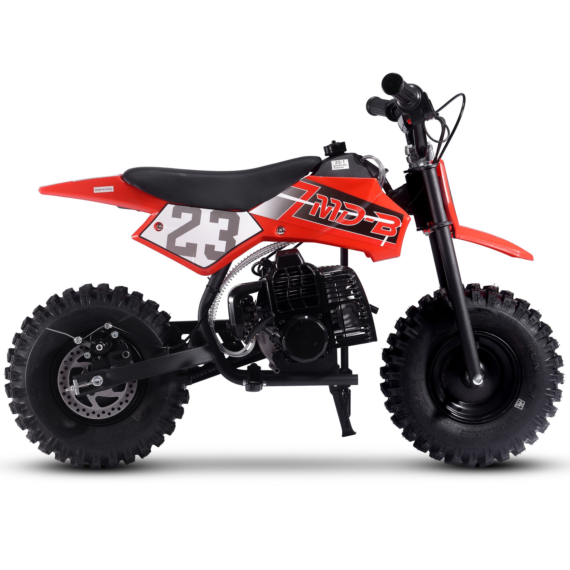 MotoTec Supermoto 50cc 2-Stroke Kids Dirt Bike Red