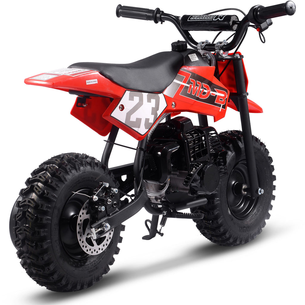 MotoTec Supermoto 50cc 2-Stroke Kids Dirt Bike Red