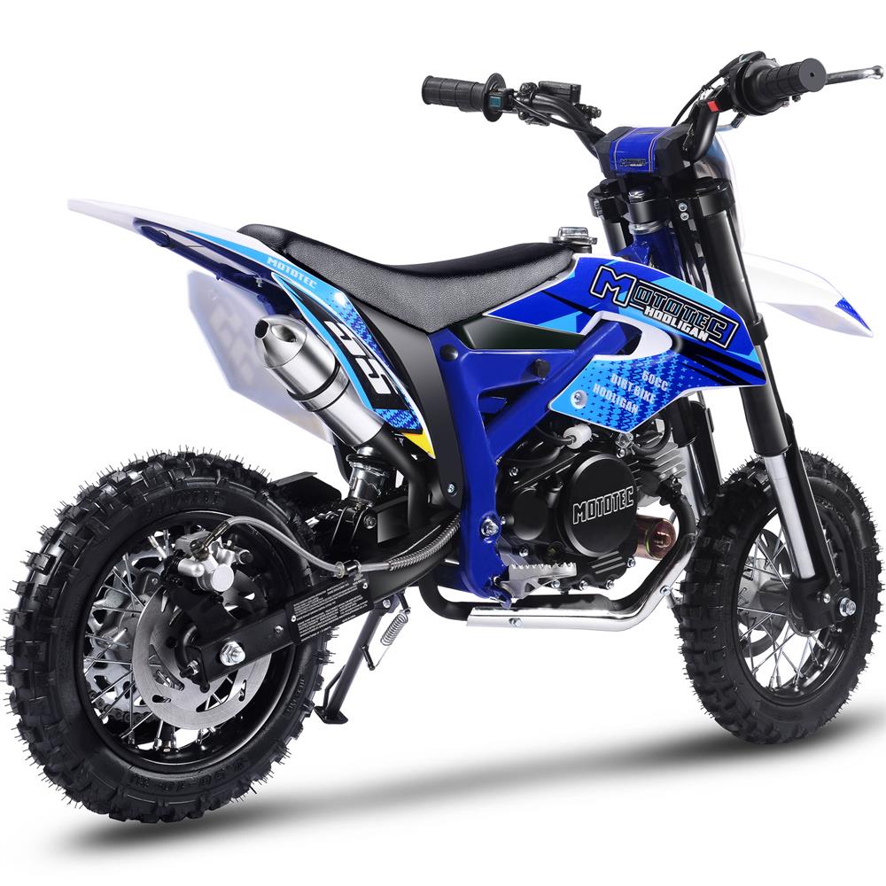 MotoTec Hooligan 72cc 4-Stroke Gas Dirt Bike Blue