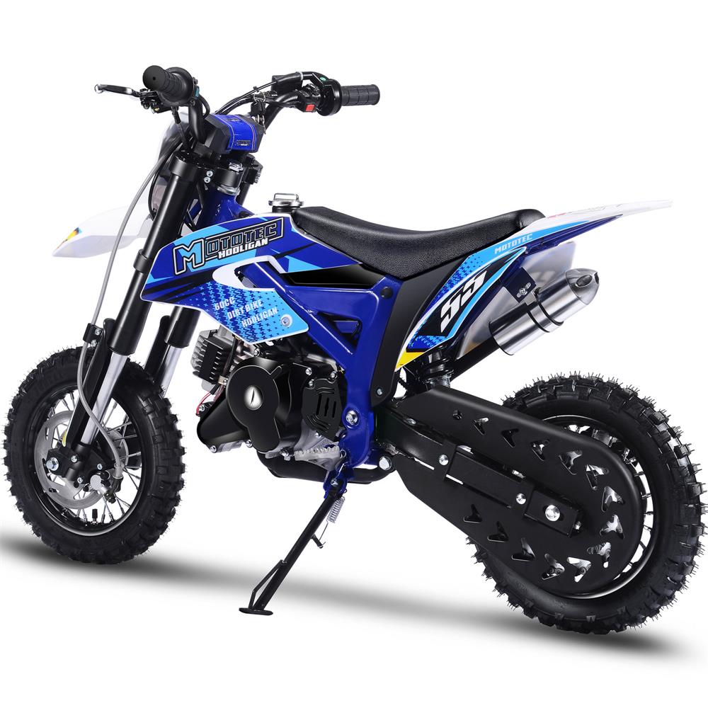 MotoTec Hooligan 72cc 4-Stroke Gas Dirt Bike Blue