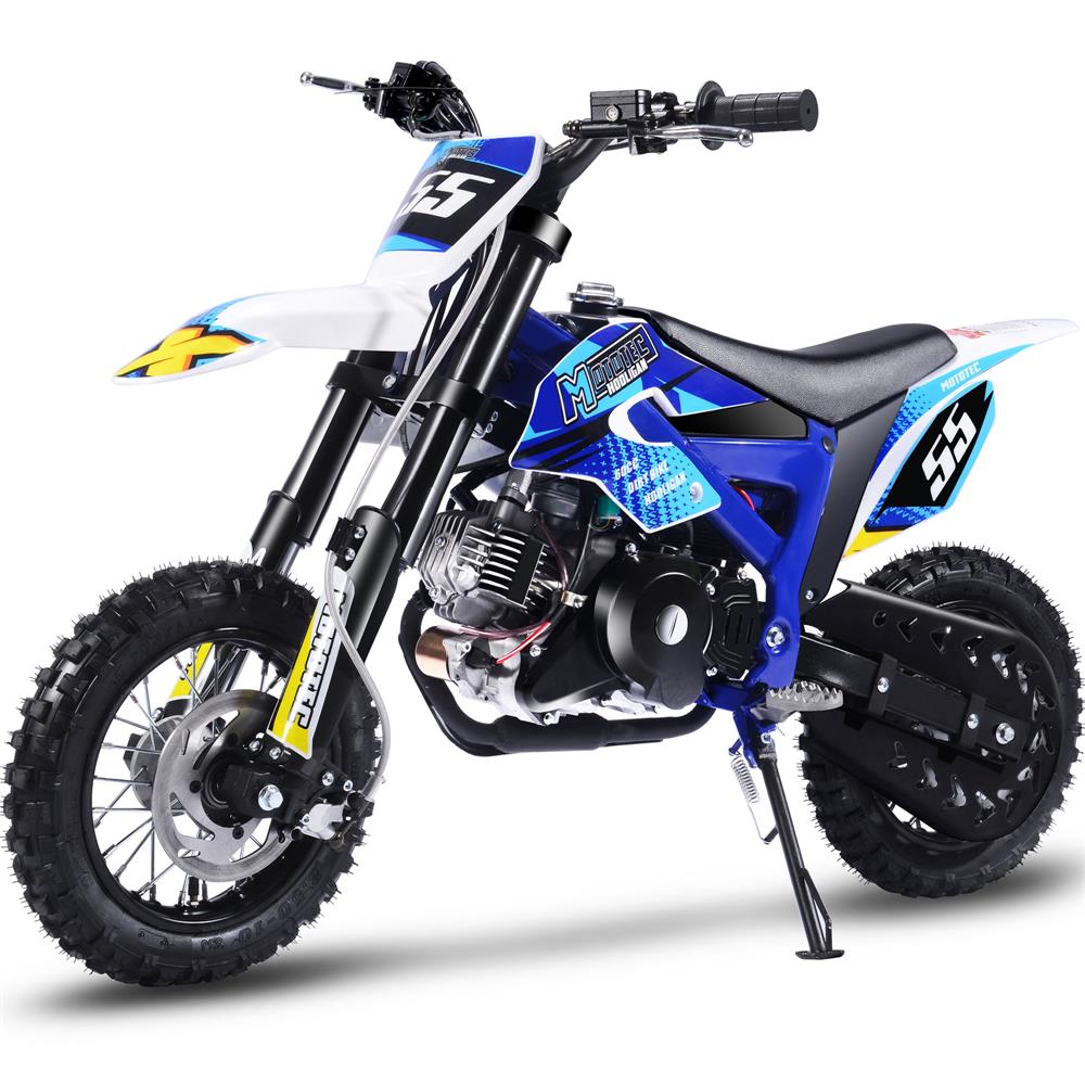 MotoTec Hooligan 72cc 4-Stroke Gas Dirt Bike Blue