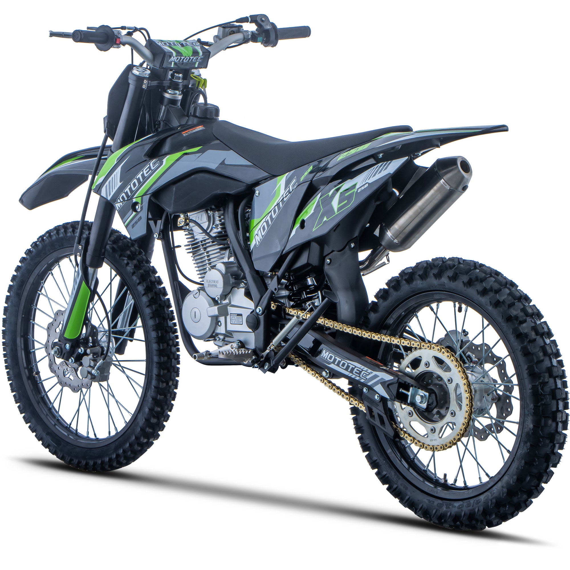 MotoTec X5 250cc 4-Stroke Gas Dirt Bike Black