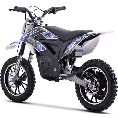 MotoTec 36v 790w Demon Electric Dirt Bike Lithium Blue