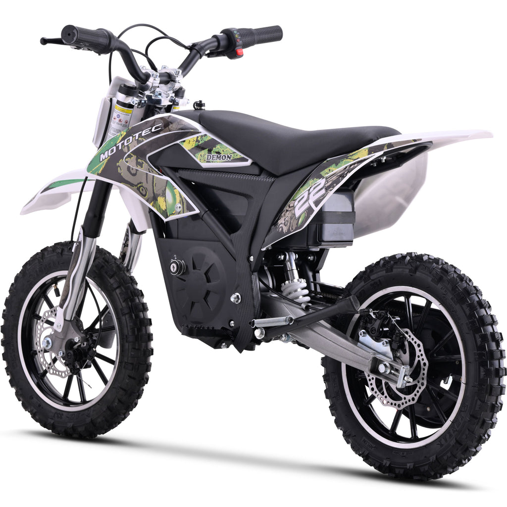 MotoTec 36v 790w Demon Electric Dirt Bike Lithium Green