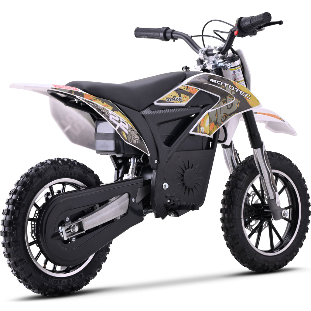 MotoTec 36v 790w Demon Electric Dirt Bike Lithium Orange