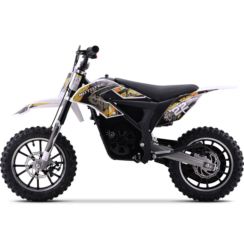 MotoTec 36v 790w Demon Electric Dirt Bike Lithium Orange