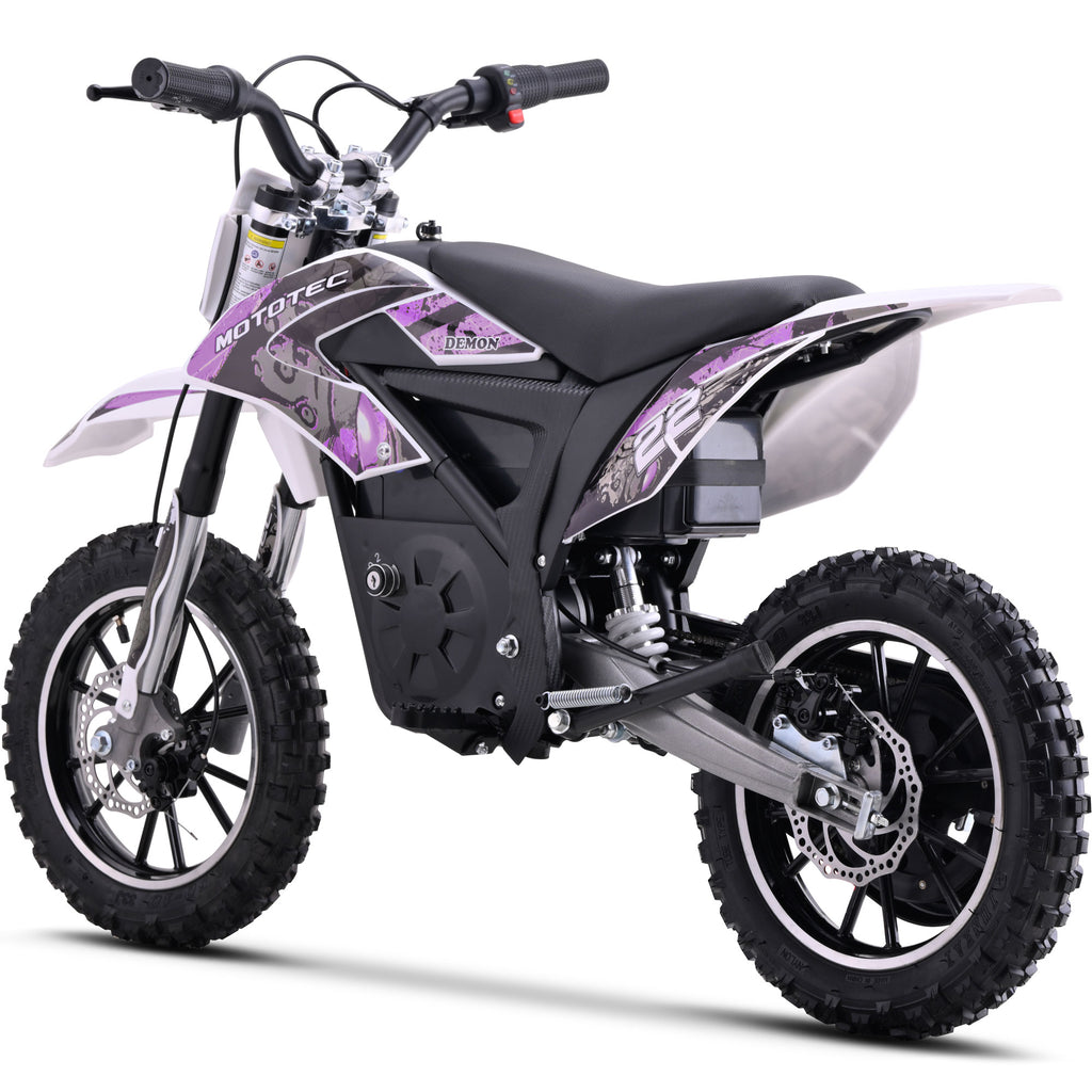 MotoTec 36v 790w Demon Electric Dirt Bike Lithium Purple