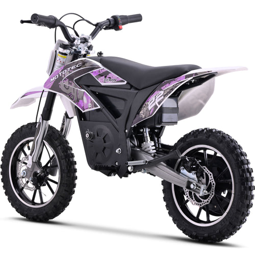MotoTec 36v 790w Demon Electric Dirt Bike Lithium Purple