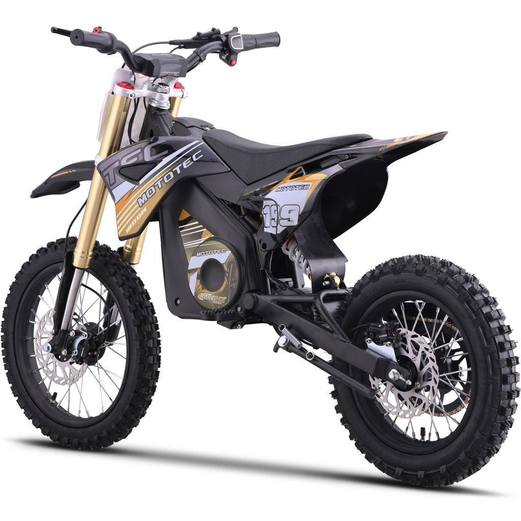 MotoTec 48v 1800w Pro Electric Dirt Bike Lithium Orange