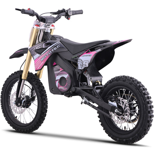 MotoTec 48v 1800w Pro Electric Dirt Bike Lithium Pink