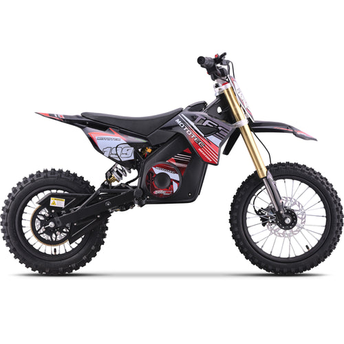 MotoTec 48v 1800w Pro Electric Dirt Bike Lithium Red